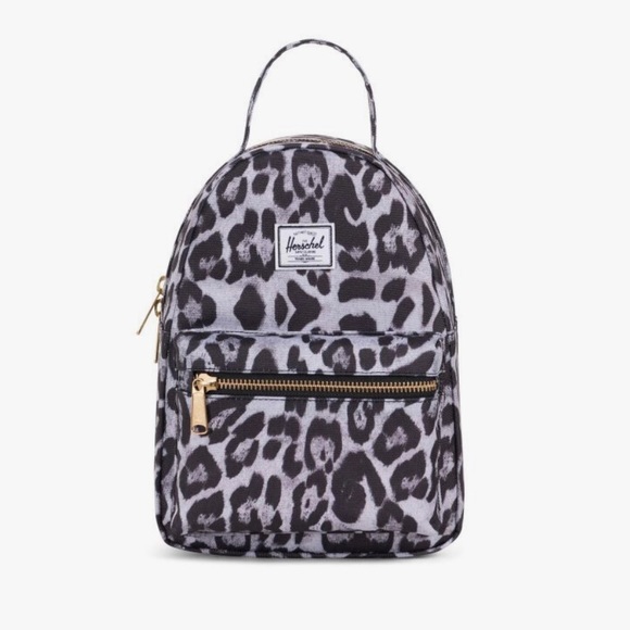 herschel backpack leopard print